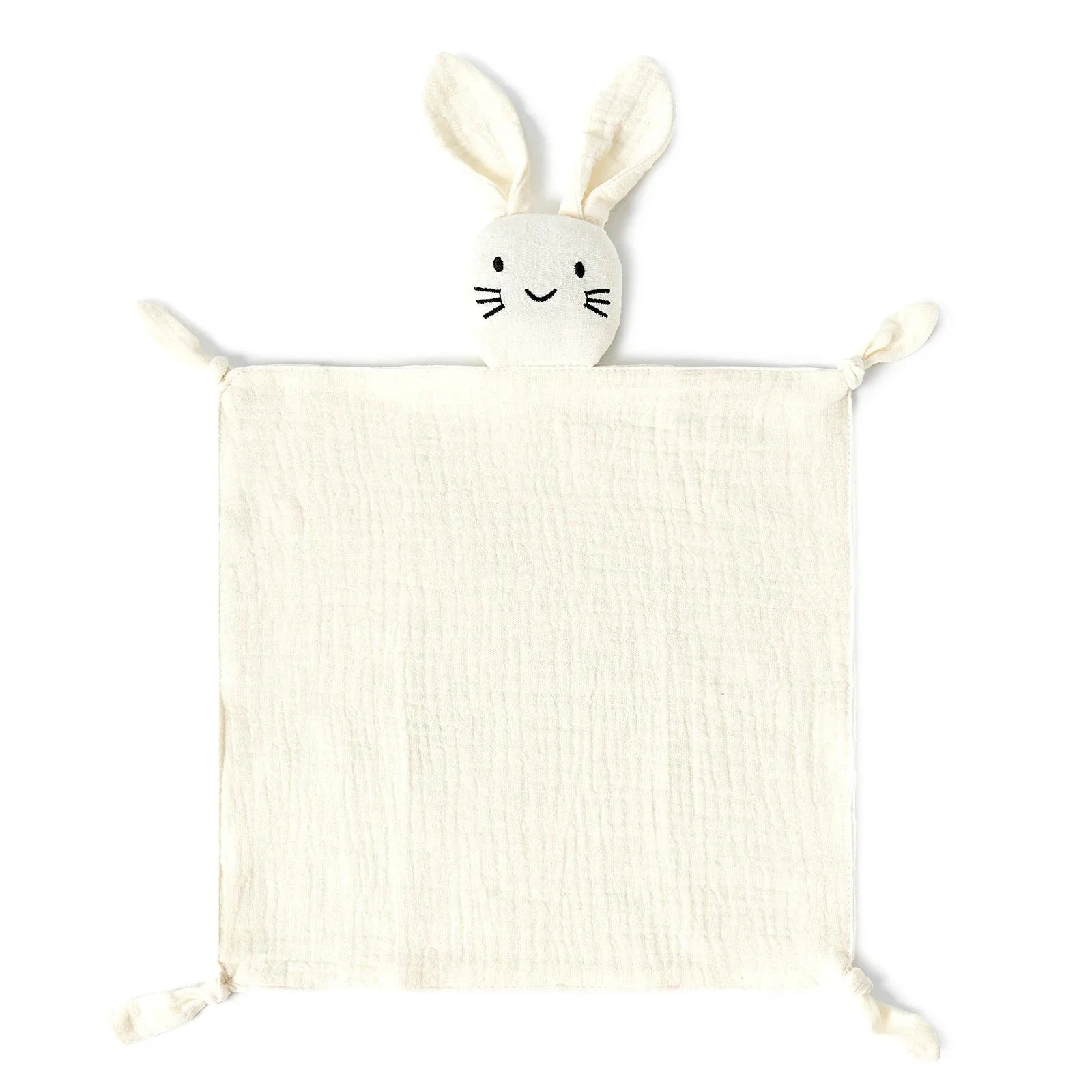 Doudou lapin en gaze de coton